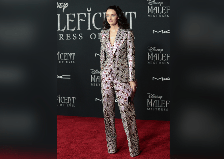 Lydia Hearst-Shaw attends premiere.
