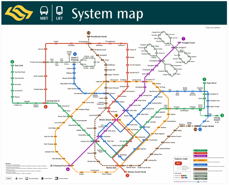#16. Singapore Mass Rapid Transit - Singapore