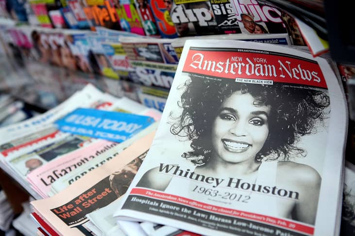 2012: Saying goodbye to Whitney Houston