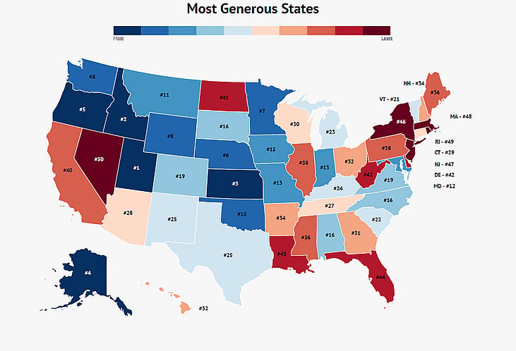 The most generous states