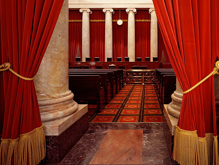 Interior of the U.S. Supreme Court, Washington, D.C.