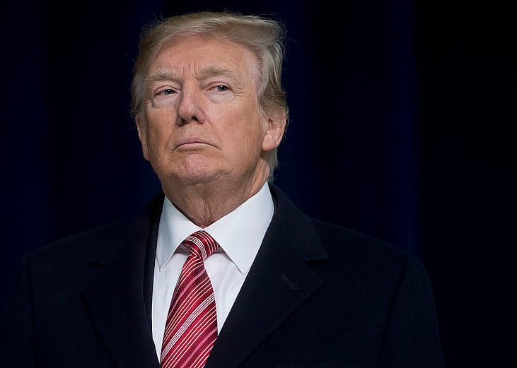 Donald Trump speaks during a retreat with Republican lawmakers at Camp David in Thurmont, Maryland, January 6, 2018. 