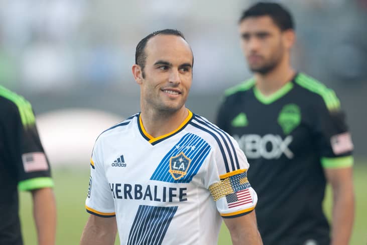 U.S. national team star Landon Donovan takes to the field 