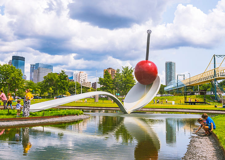The Spoonbridge and Cherry at the Minneapolis Sculpture Garden.