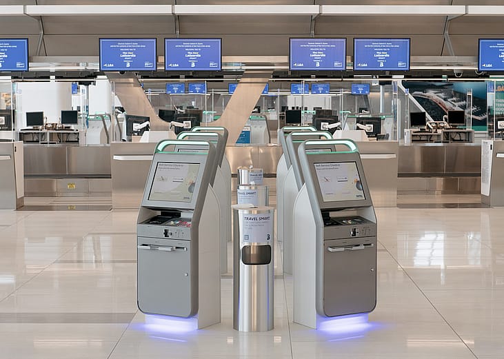 The interior of LaGuardia Airport's new Terminal B on June 10, 2020 in New York City.