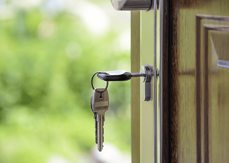 A key in a door
