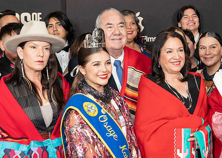 Members of Osage Nation attend premiere of the movie Killer os the Flower Moon at Alice Tully Hall in New York  