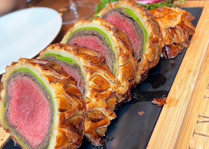 Beef Wellington by chef Gordon Ramsay.