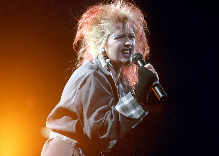 Cyndi Lauper performing in 1980.