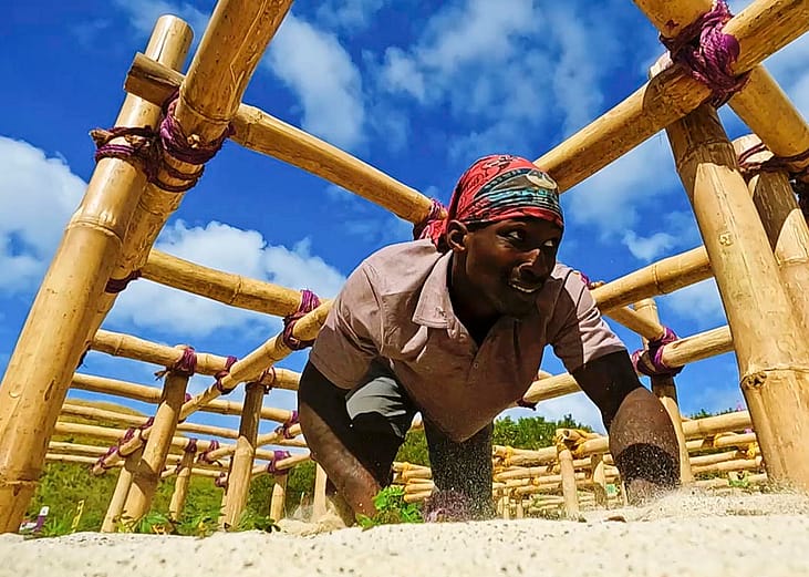 Q Burdette competes in season 46 of Survivor. 
