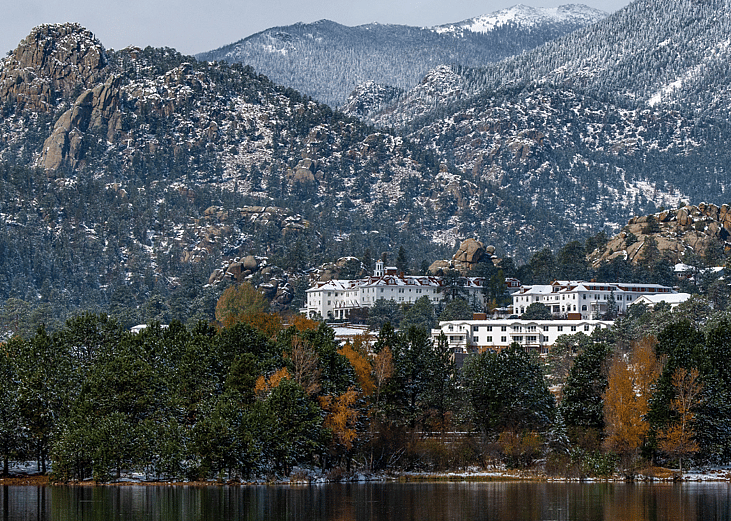 Winter at the Stanley Hotel in Estes Park, Colorado 