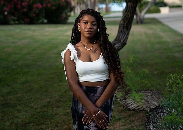 Hannah Murry poses for a photo at Texas A&M University.