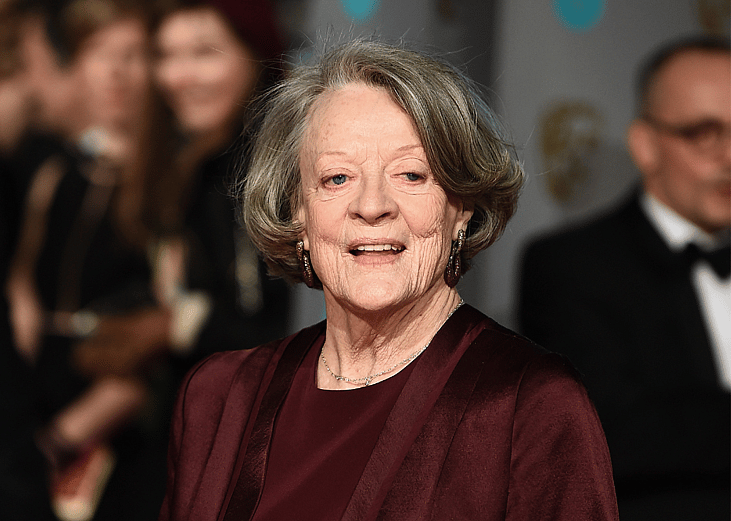 Maggie Smith at the EE British Academy Film Awards in 2016 in London, England.