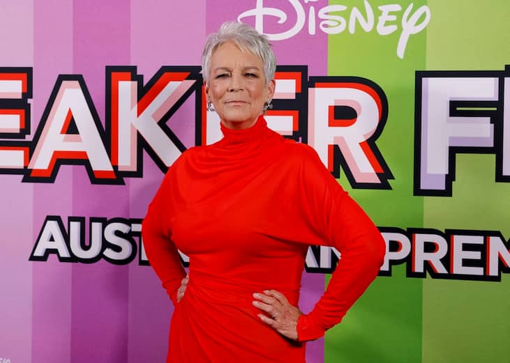 Jamie Lee Curtis attends the Australian premiere of "Freakier Friday" in Sydney, Australia, in 2025.