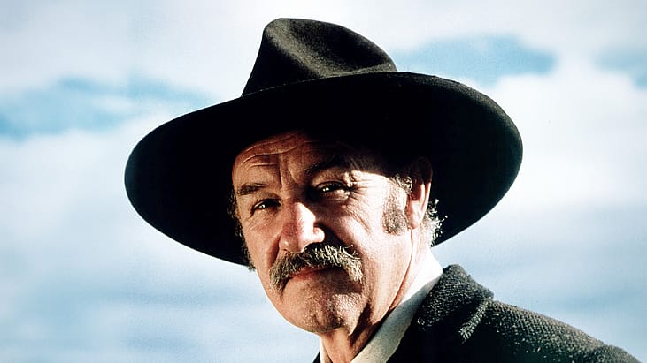 Color photo of Gene Hackman as Little Bill Daggett in 'Unforgiven' in 1992.