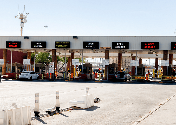 Busiest border crossings for entering the U.S