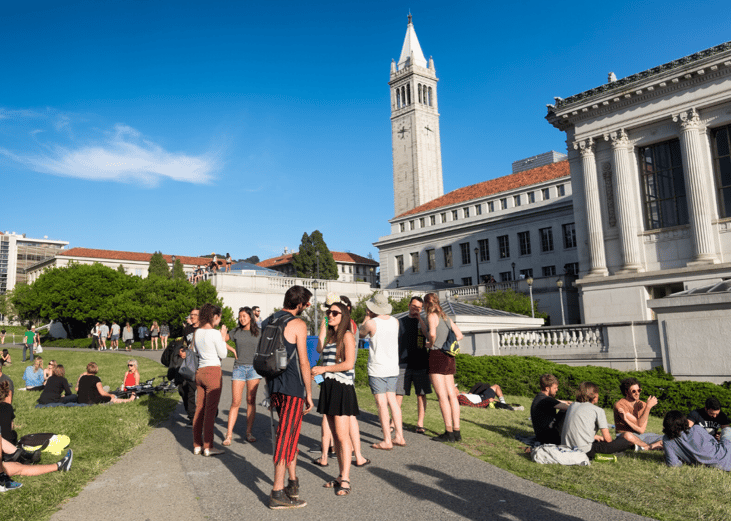 Students on campus.