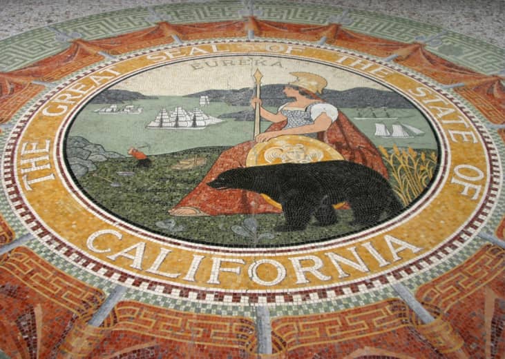 The seal of California.