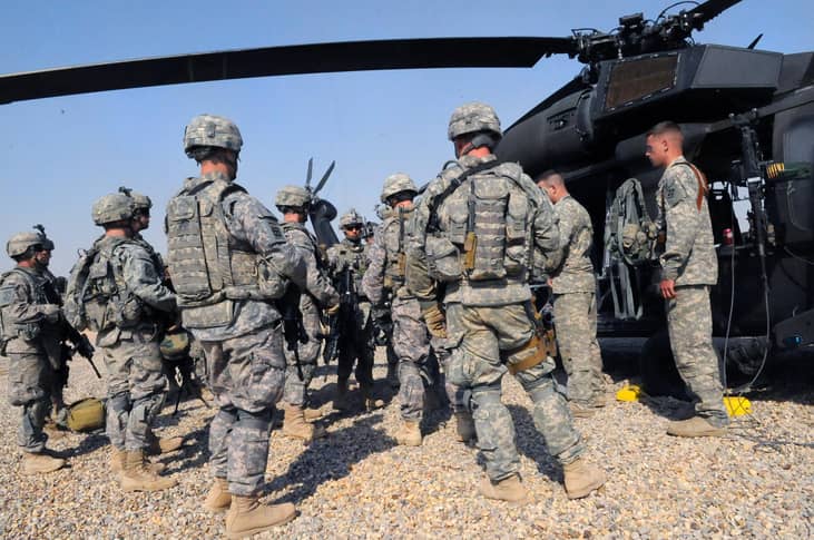 Percent who continue serving after several years – Army