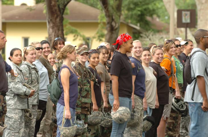 Occupations with the most women – Army