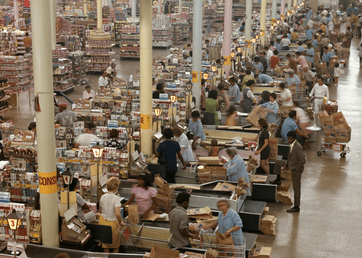 1972: Supermarkets introduce longer hours and 24/7 service