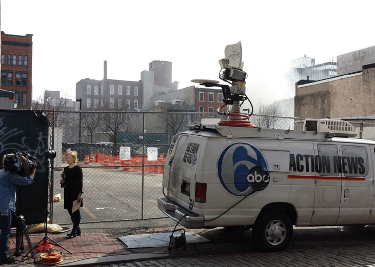Microwave trucks enabled live reporting