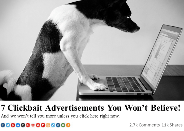Competition for clicks led to clickbait news