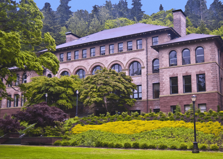Old Main Hall at Western Washington University in Bellingham.