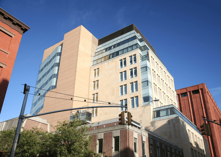 Campus buildings at New York University.