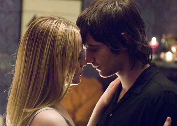 Evan Rachel Wood dancing closely with a guy.