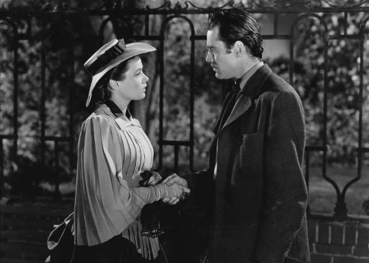 Henry Fonda and Gene Tierney in a scene from "The Return of Frank James"