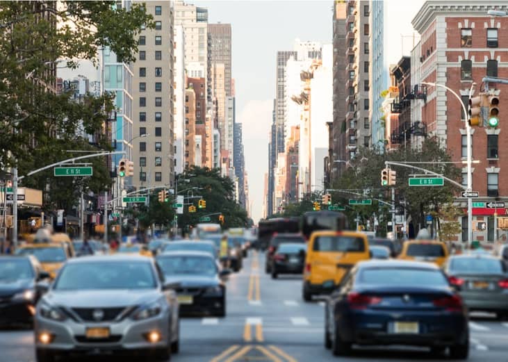 Traffic in New York.