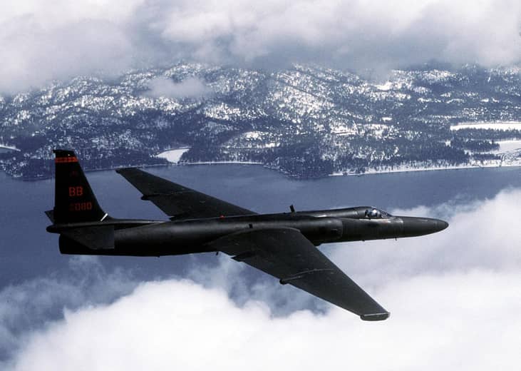Pictured: An Air Force U-2 Dragon Lady flies a training mission