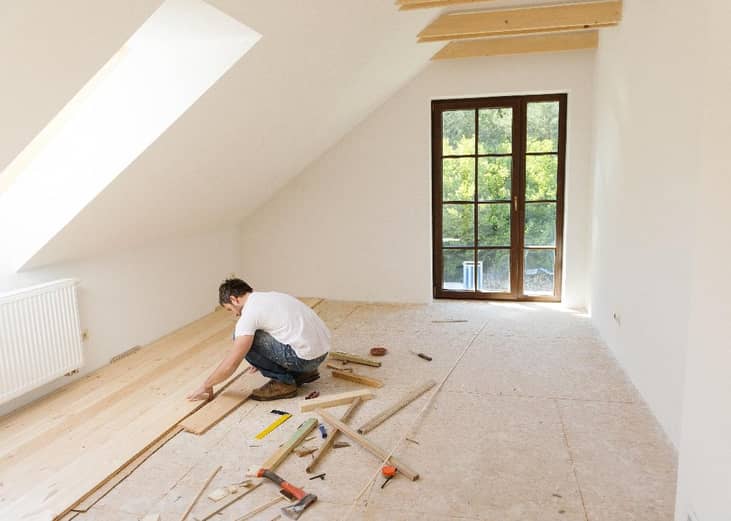 #6. Replacing or repairing carpet or flooring