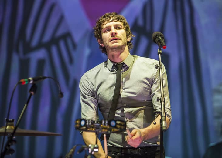 Gotye performs on stage at Hammersmith Apollo.