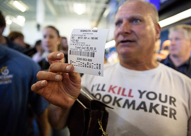 Professional sports-better up a betting slip for $5000 USD.
