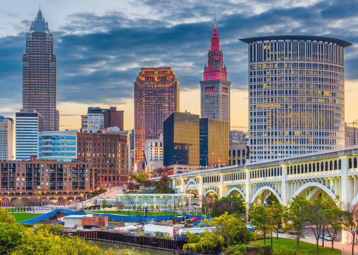 Downtown Cleveland, Ohio.