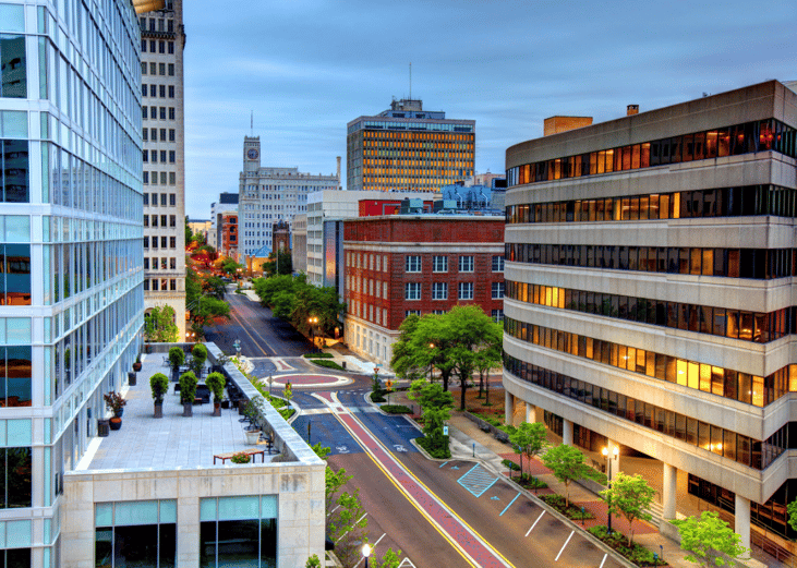 Downtown Jackson, Mississippi.