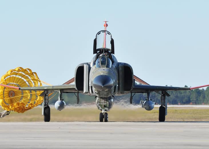 Pictured: QF-4 Landing at Tyndall Air Force Base, Florida, Nov. 19, 2013