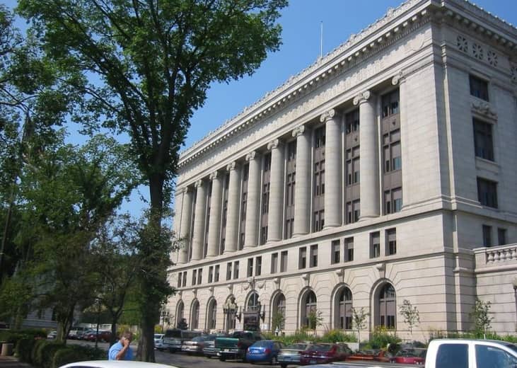 View of St. Louis County Courthouse in Duluth.