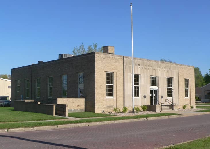 View of US Post Office in Sabetha.