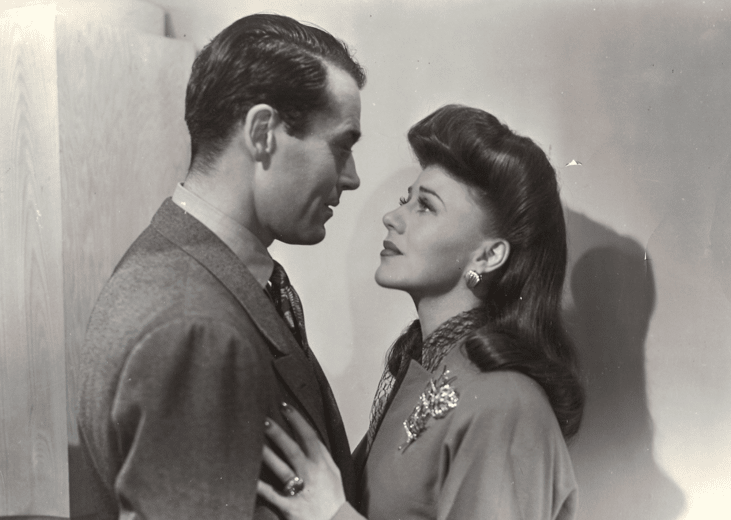 Henry Fonda and Ginger Rogers in a scene from "Tales of Manhattan"