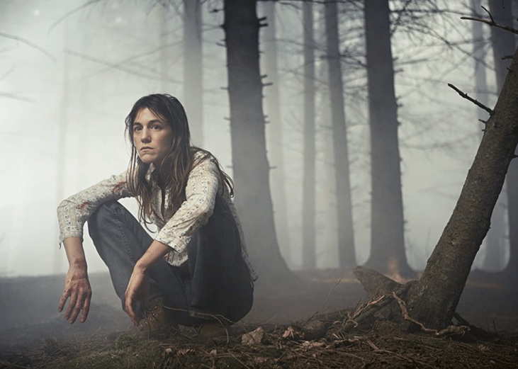 Charlotte Gainsbourg in a scene from "Antichrist".