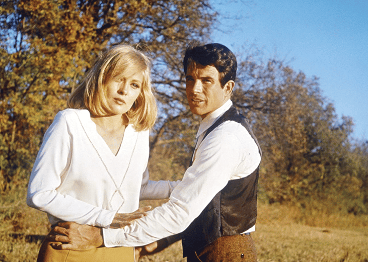 Warren Beatty and Faye Dunaway in "Bonnie and Clyde".