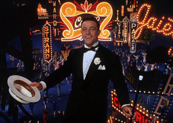 Gene Kelly in a scene from "Singin' in the Rain"