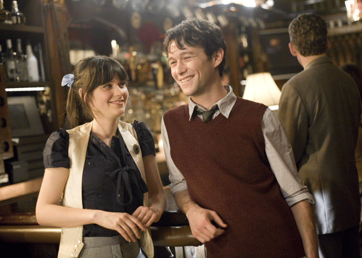 Zooey Deschanel and Joseph Gordon-Levitt in "500 Days of Summer".