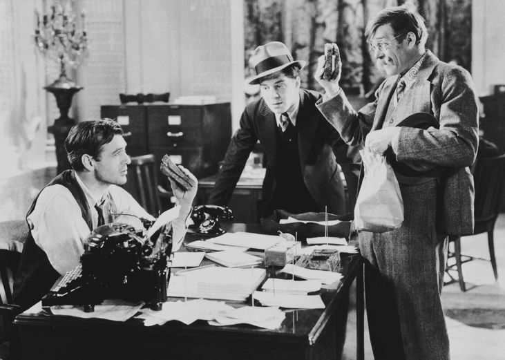 Gary Cooper and Lionel Stander in "Mr. Deeds Goes to Town".