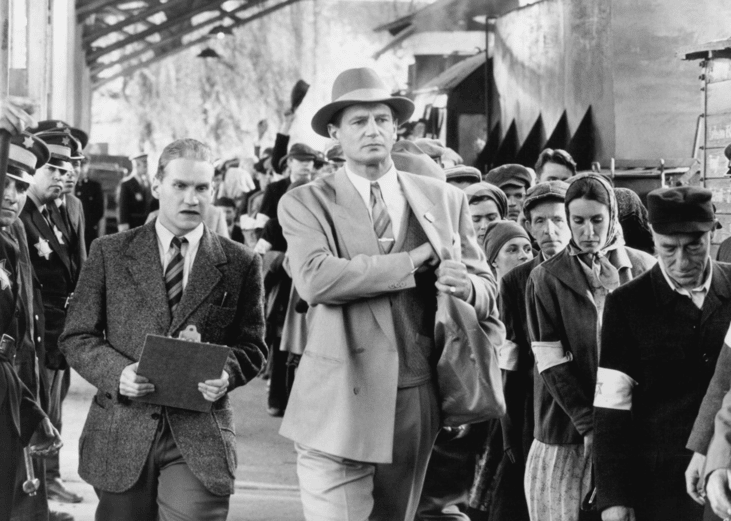 Liam Neeson in Schindler's List.