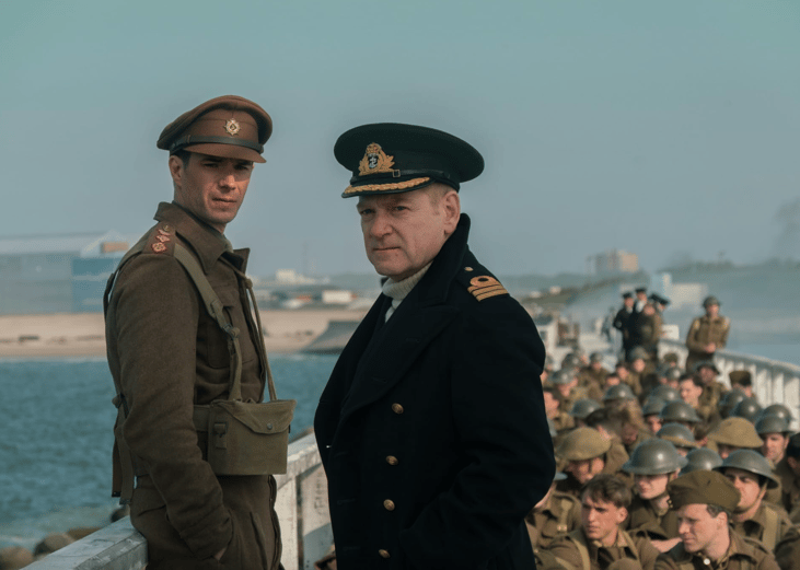 Kenneth Branagh and James D'Arcy in Dunkirk.