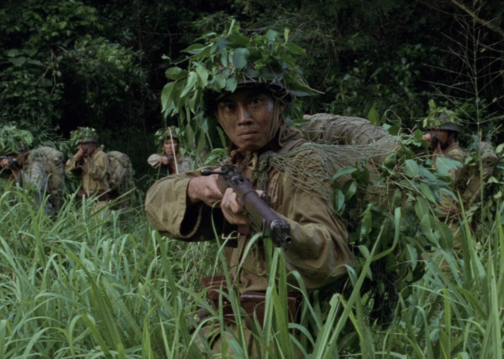 A scene from the film "The Thin Red Line".